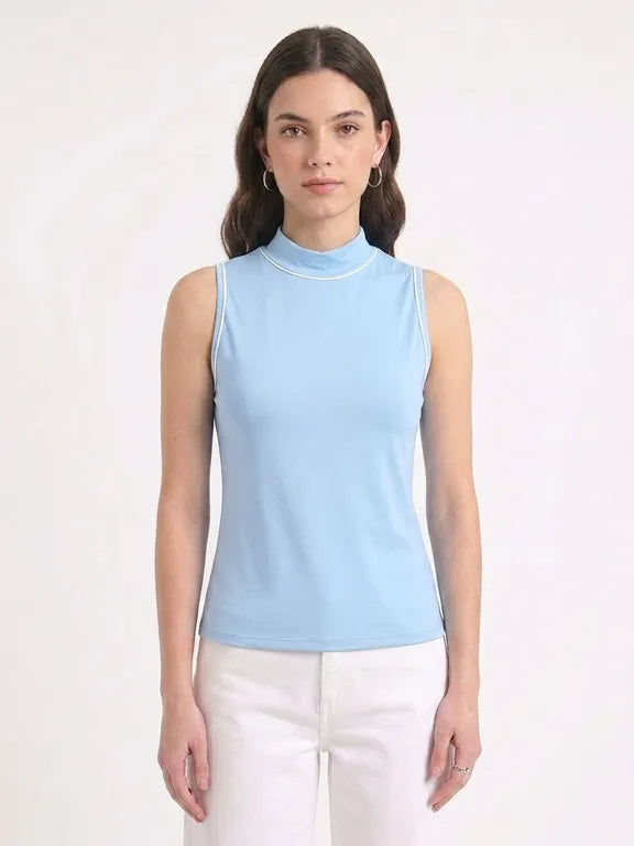 Blusa Suplex Para Mujer - Celeste
