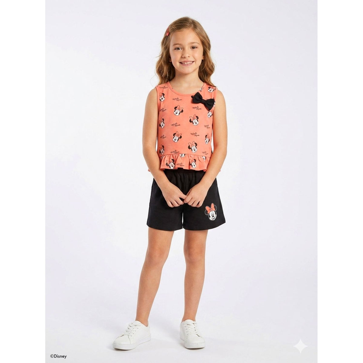 Conjunto Minnie Niña Disney Clásicos Verano - Coral