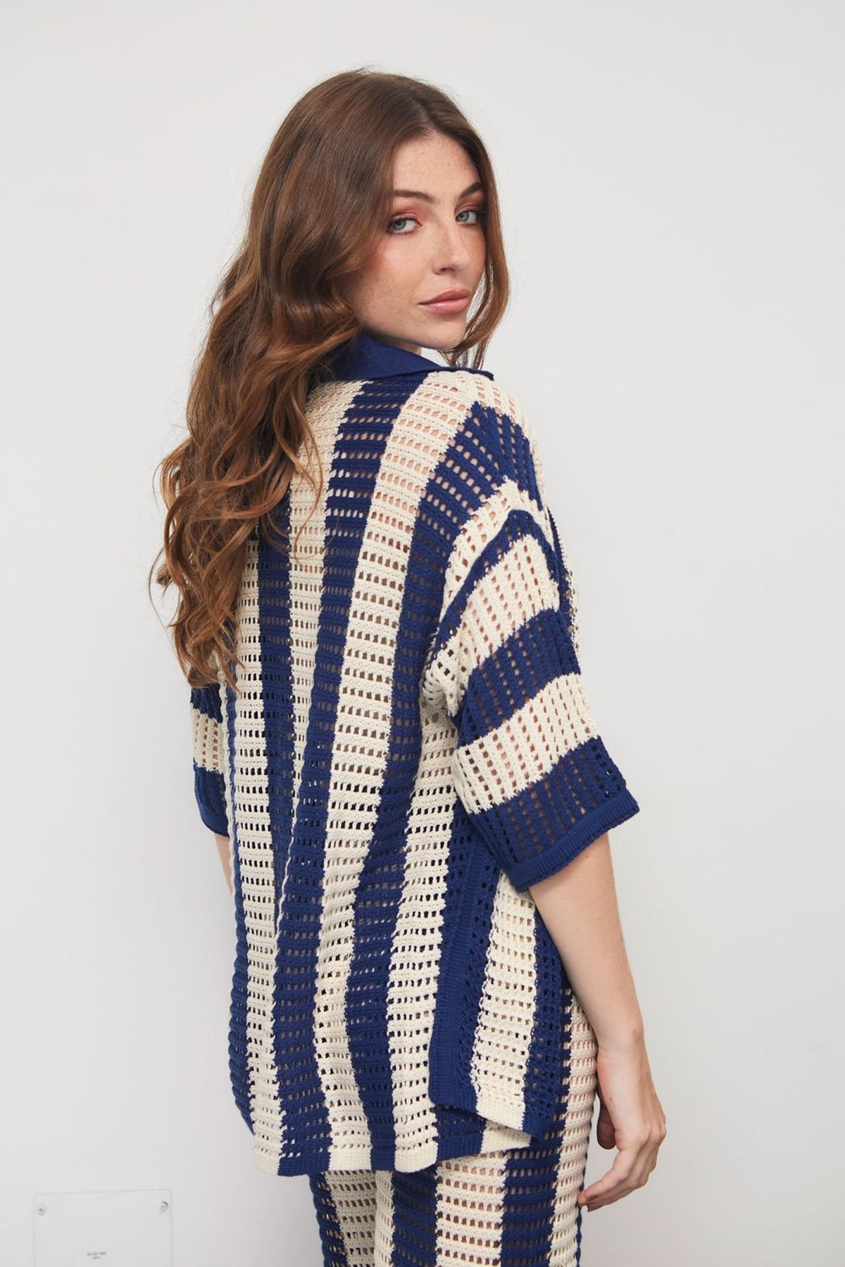 Conjunto Tejido Rayas Koning Azul 3