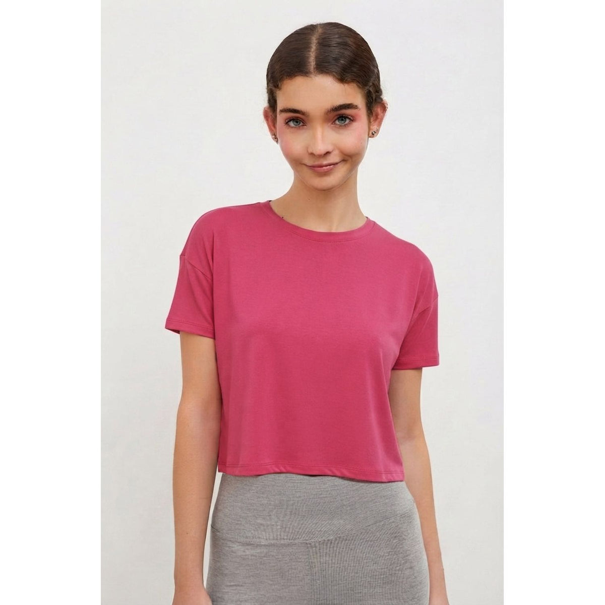 Polo Básico para Mujer - Granate
