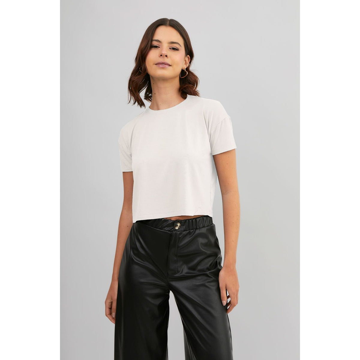 Polo Básico para Mujer - Hueso