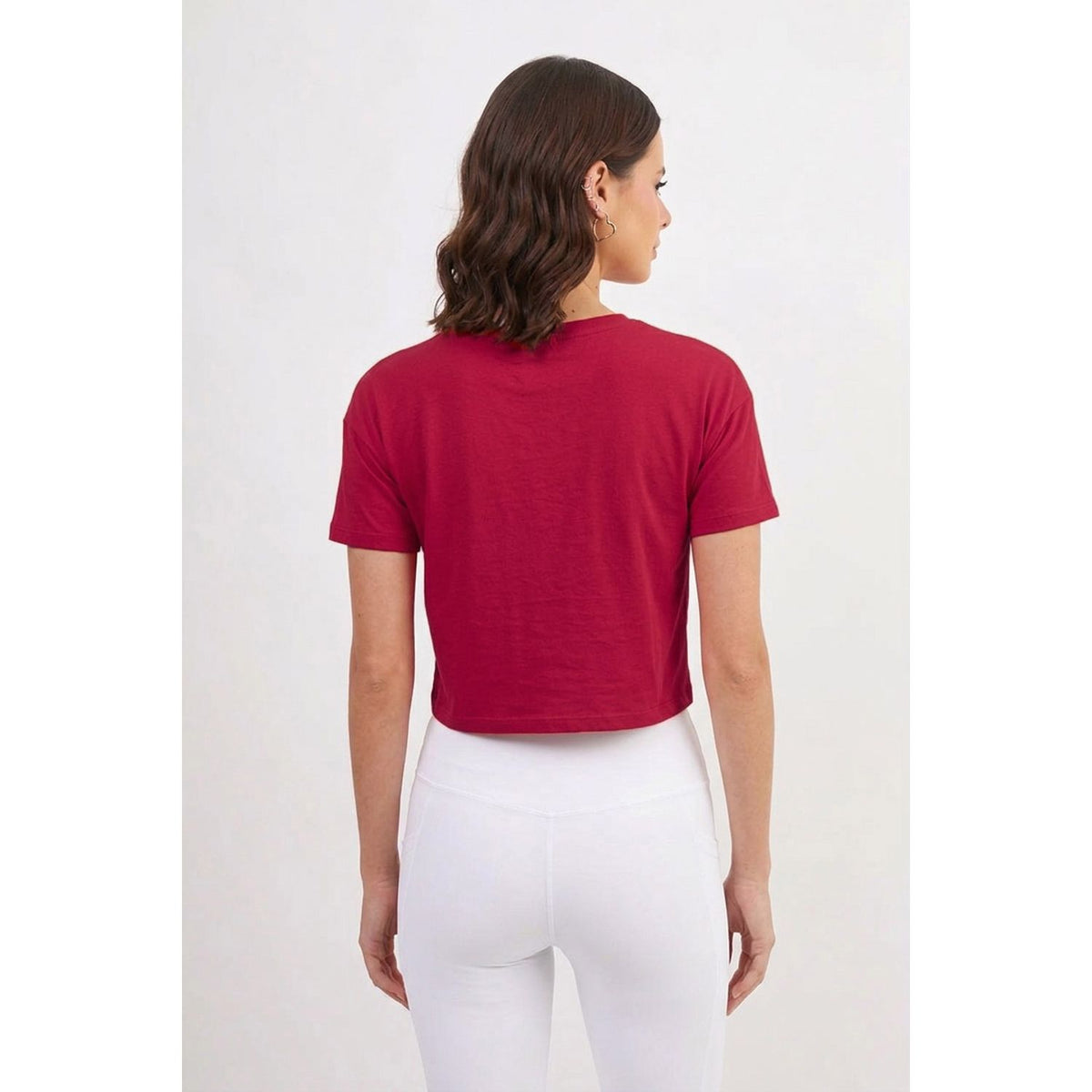 Polo Básico para Mujer - Rojo Oscuro