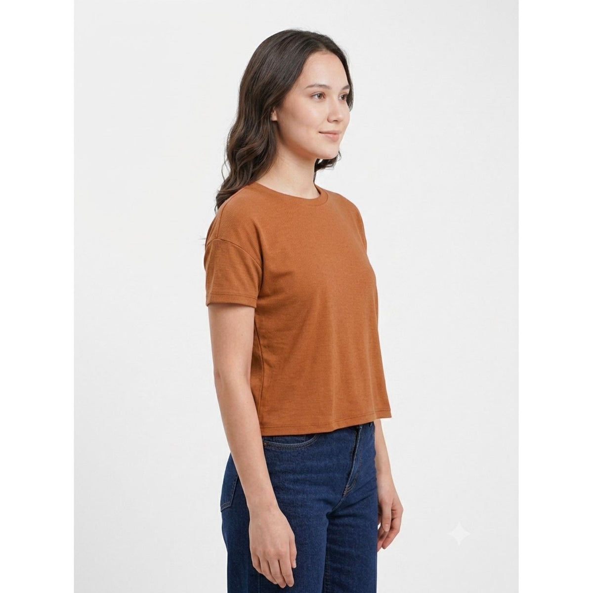 Polo Básico para Mujer - Terracota