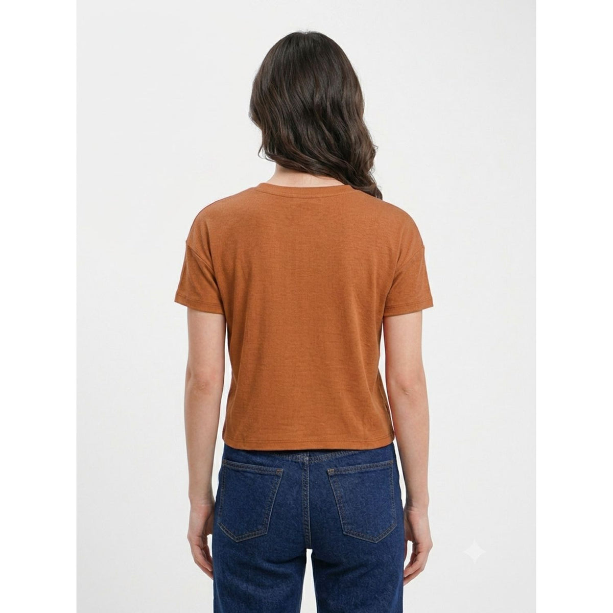 Polo Básico para Mujer - Terracota