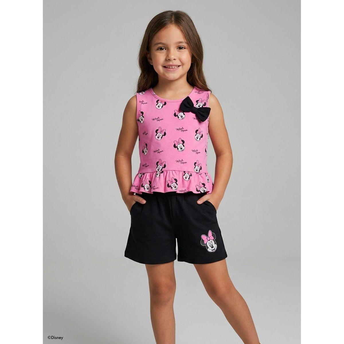 Conjunto Minnie Niña Disney Clásicos Verano - Chicle