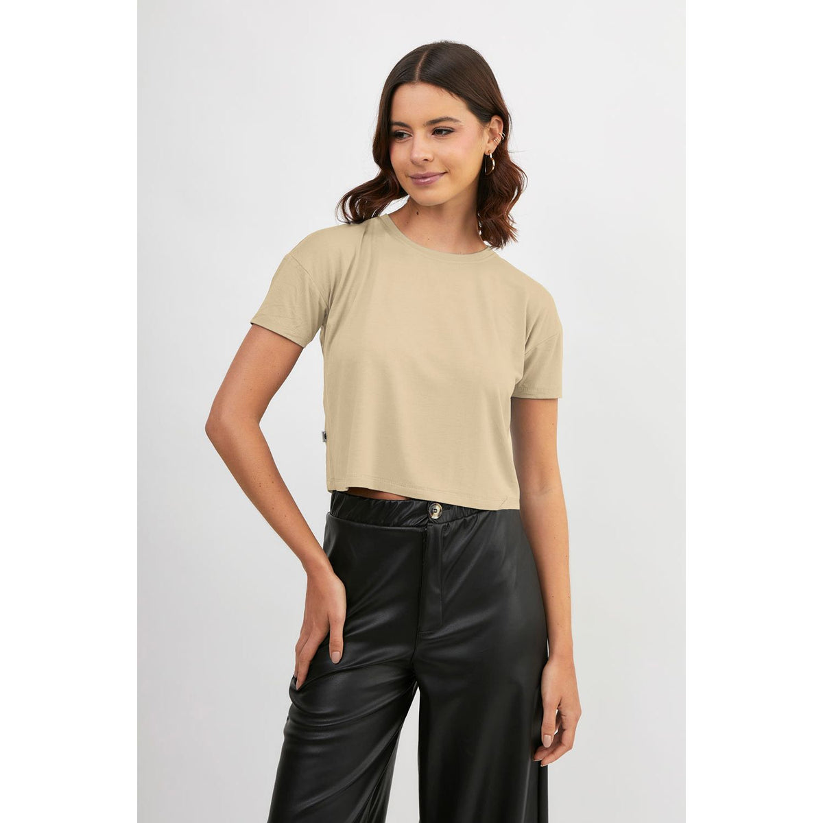Polo Básico para Mujer - Arena