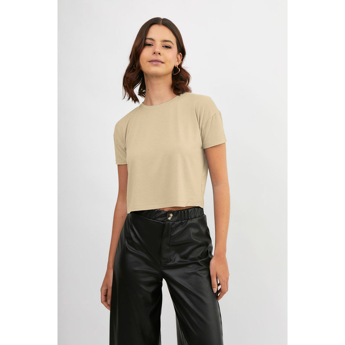 Polo Básico para Mujer - Arena
