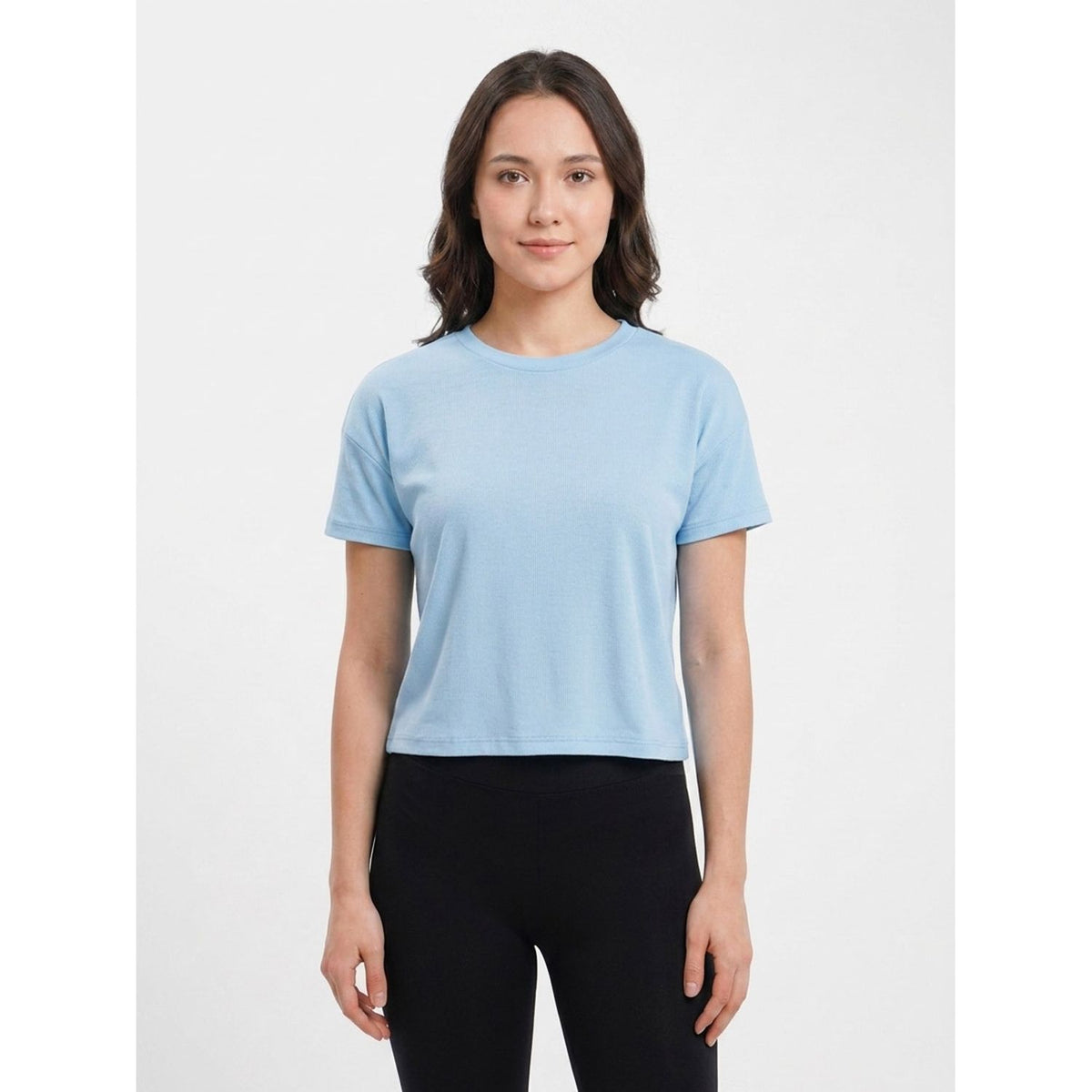 Polo Básico para Mujer - Celeste Claro