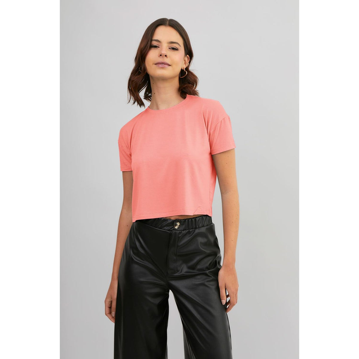 Polo Básico para Mujer - Coral