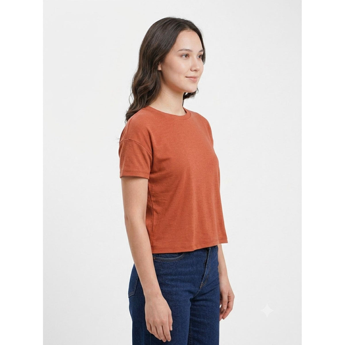 Polo Básico para Mujer - Ladrillo