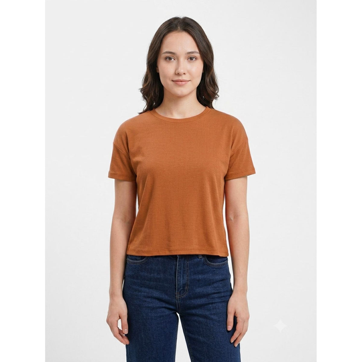 Polo Básico para Mujer - Terracota