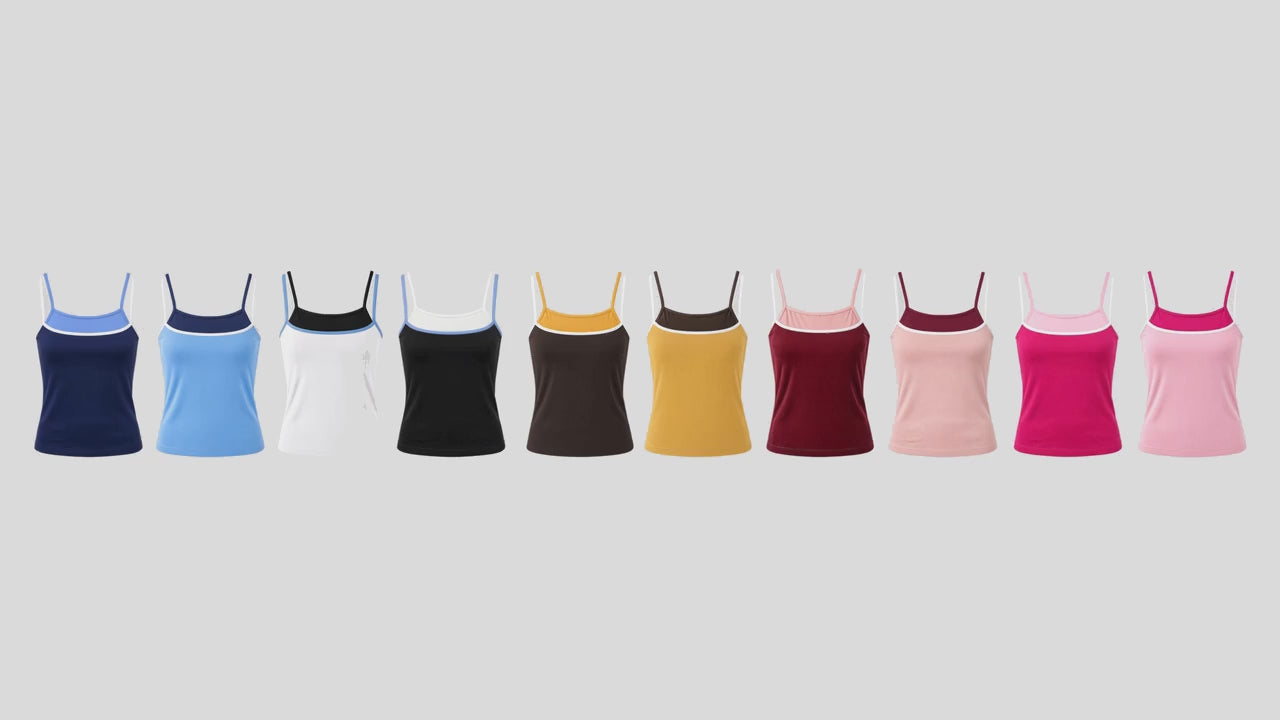 Top doble tira silueta colores